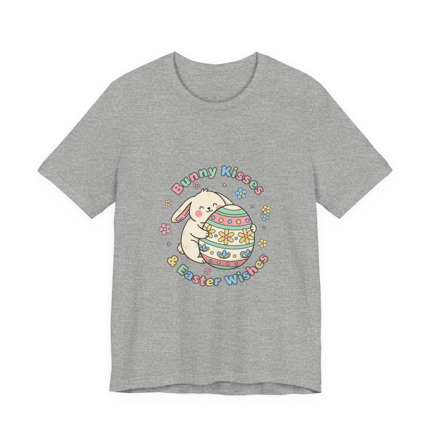 Bunny Kisses Easter Egg Tee | Easter bunny aesthetic, pastel spring - AKYCO