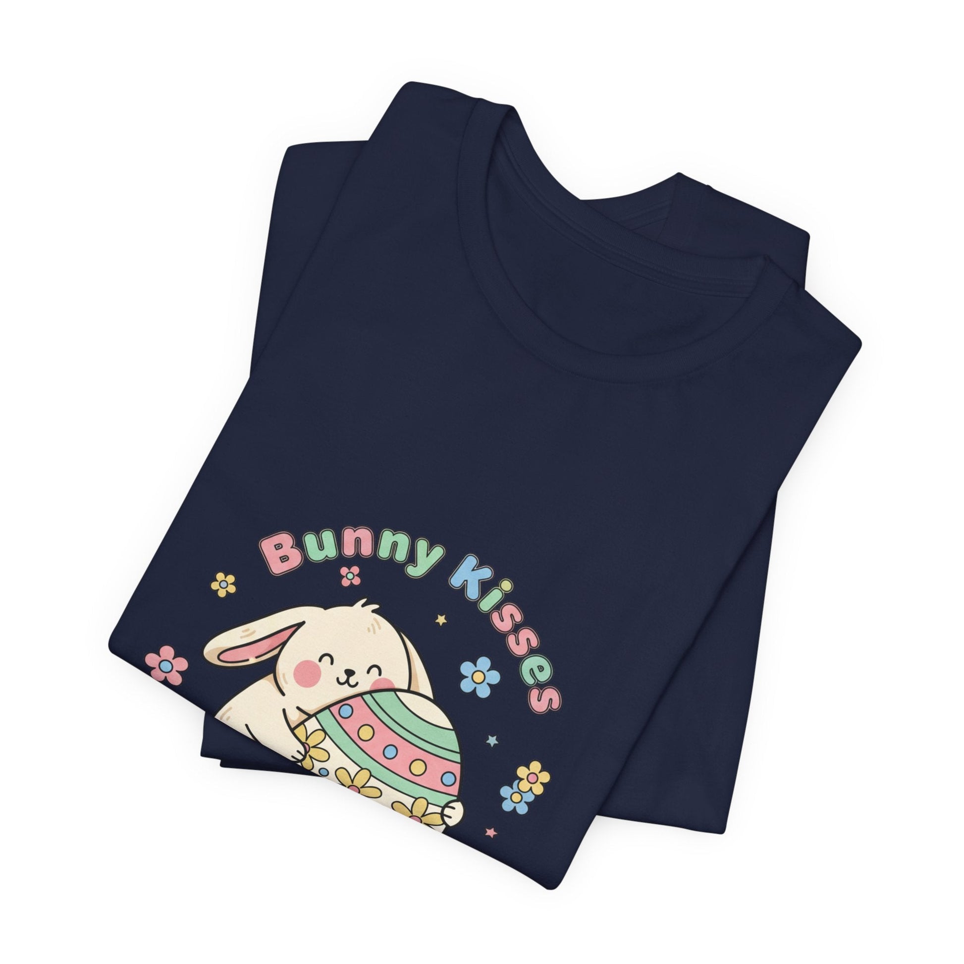 Bunny Kisses Easter Egg Tee | Easter bunny aesthetic, pastel spring - AKYCO