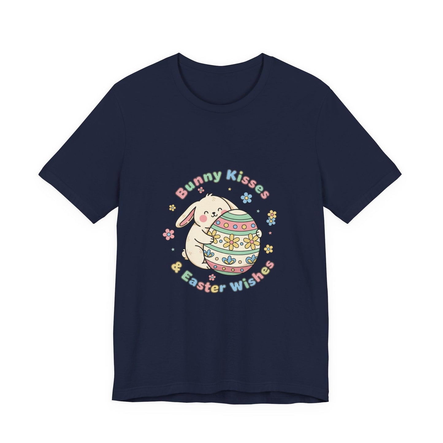 Bunny Kisses Easter Egg Tee | Easter bunny aesthetic, pastel spring - AKYCO