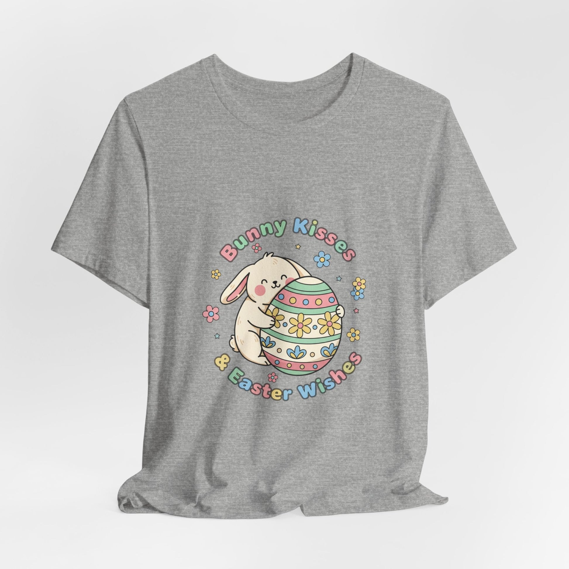 Bunny Kisses Easter Egg Tee | Easter bunny aesthetic, pastel spring - AKYCO