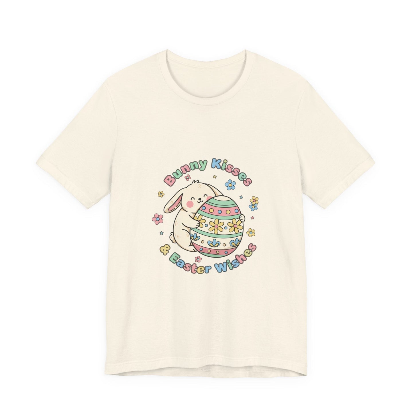Bunny Kisses Easter Egg Tee | Easter bunny aesthetic, pastel spring - AKYCO