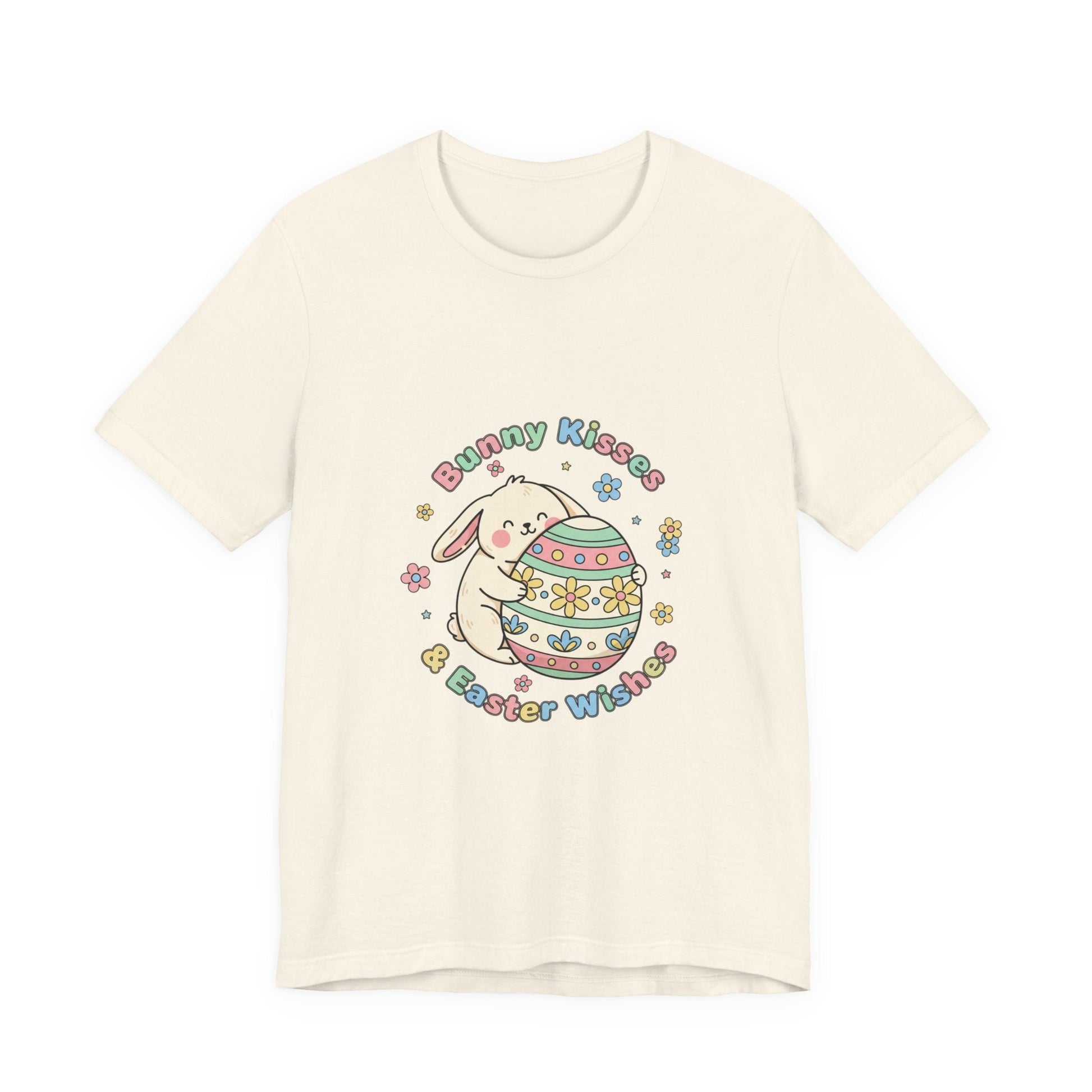Bunny Kisses Easter Egg Tee | Easter bunny aesthetic, pastel spring - AKYCO