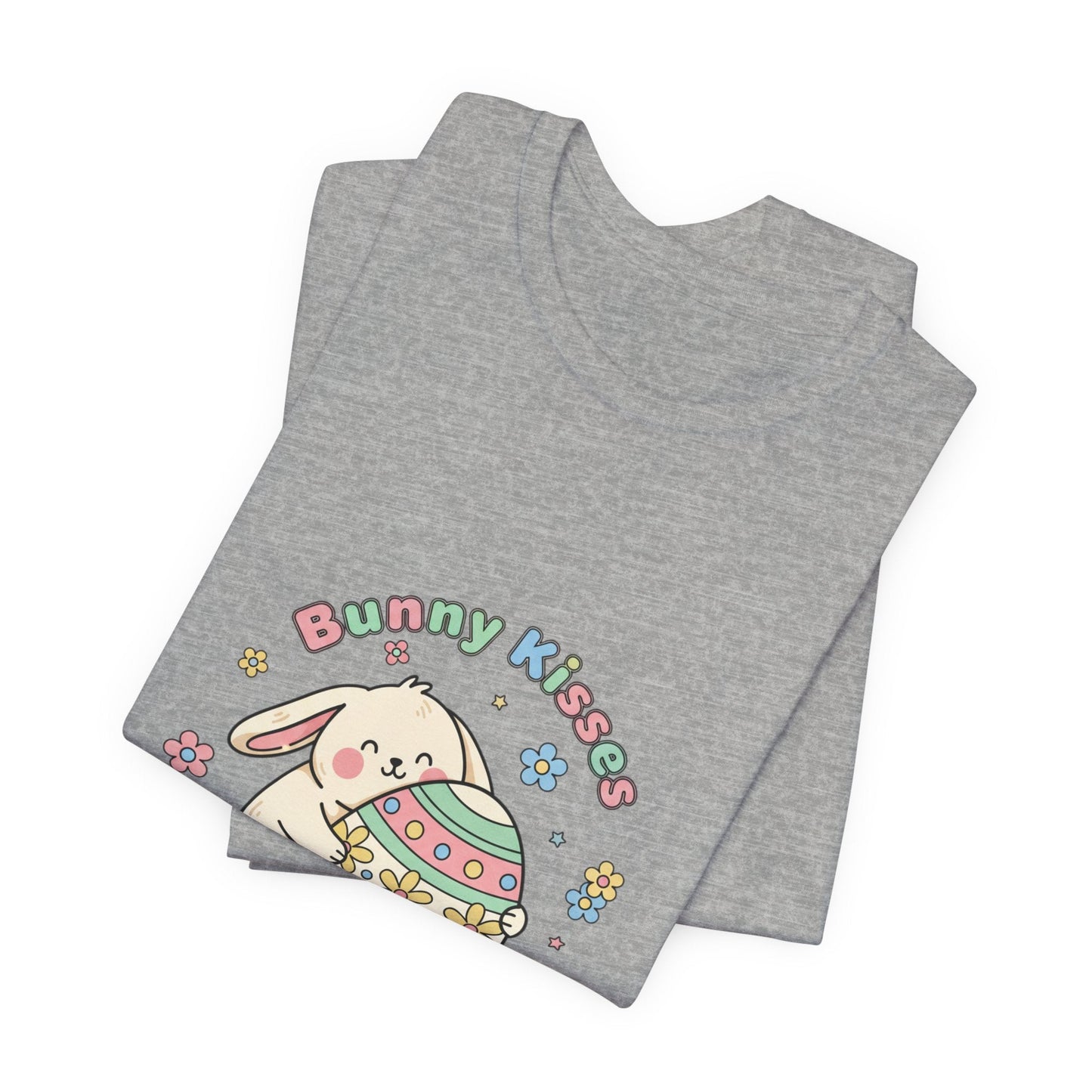 Bunny Kisses Easter Egg Tee | Easter bunny aesthetic, pastel spring - AKYCO