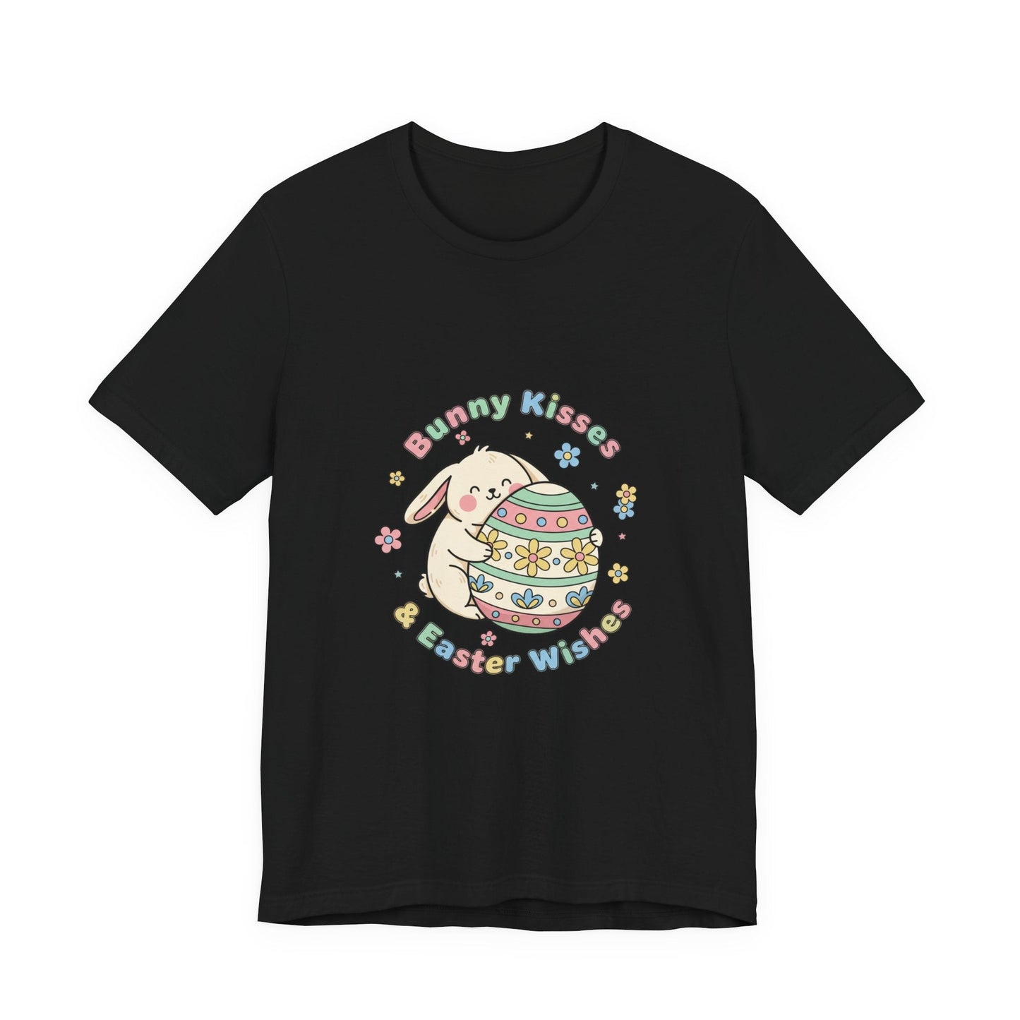 Bunny Kisses Easter Egg Tee | Easter bunny aesthetic, pastel spring - AKYCO