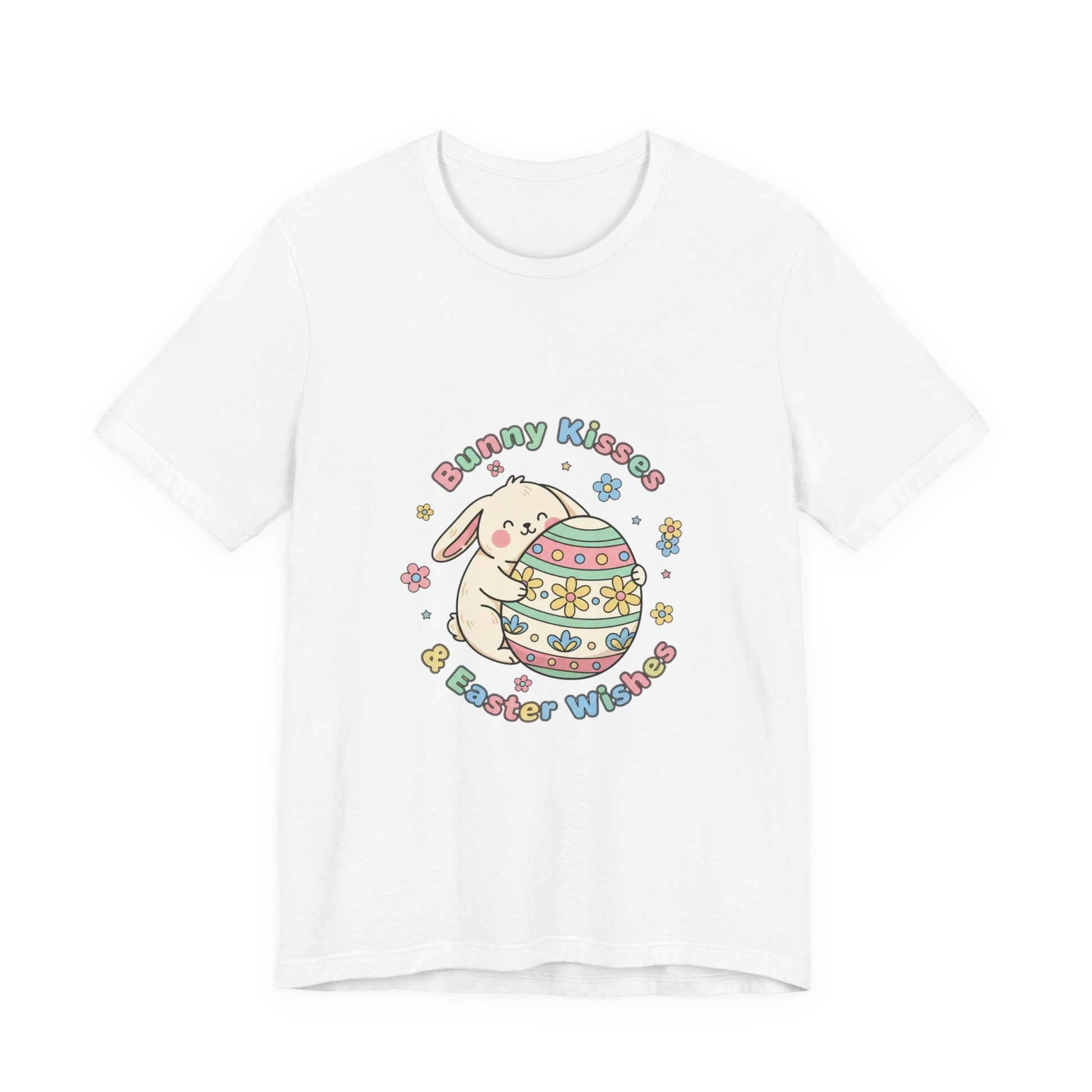 Bunny Kisses Easter Egg Tee | Easter bunny aesthetic, pastel spring - AKYCO
