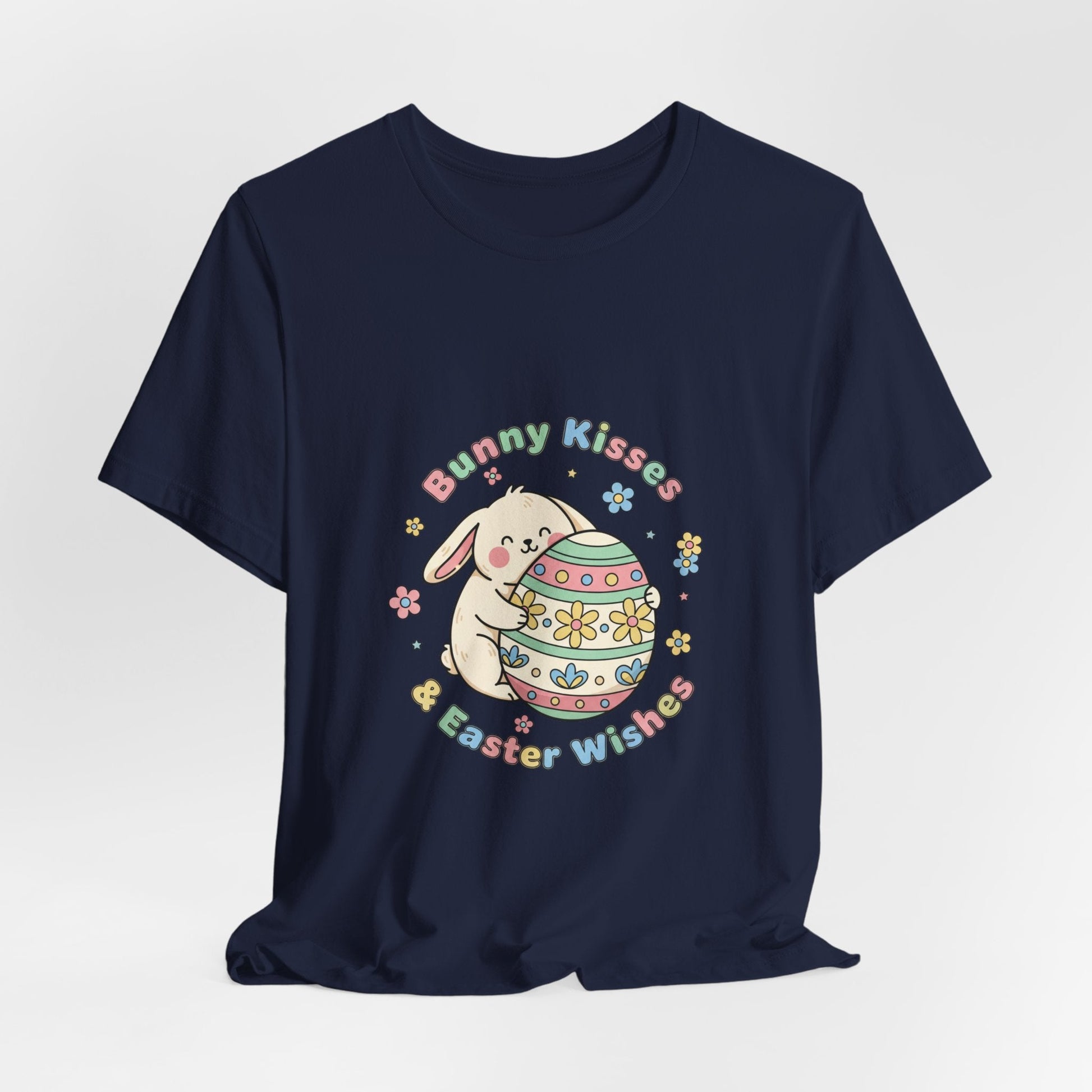 Bunny Kisses Easter Egg Tee | Easter bunny aesthetic, pastel spring - AKYCO