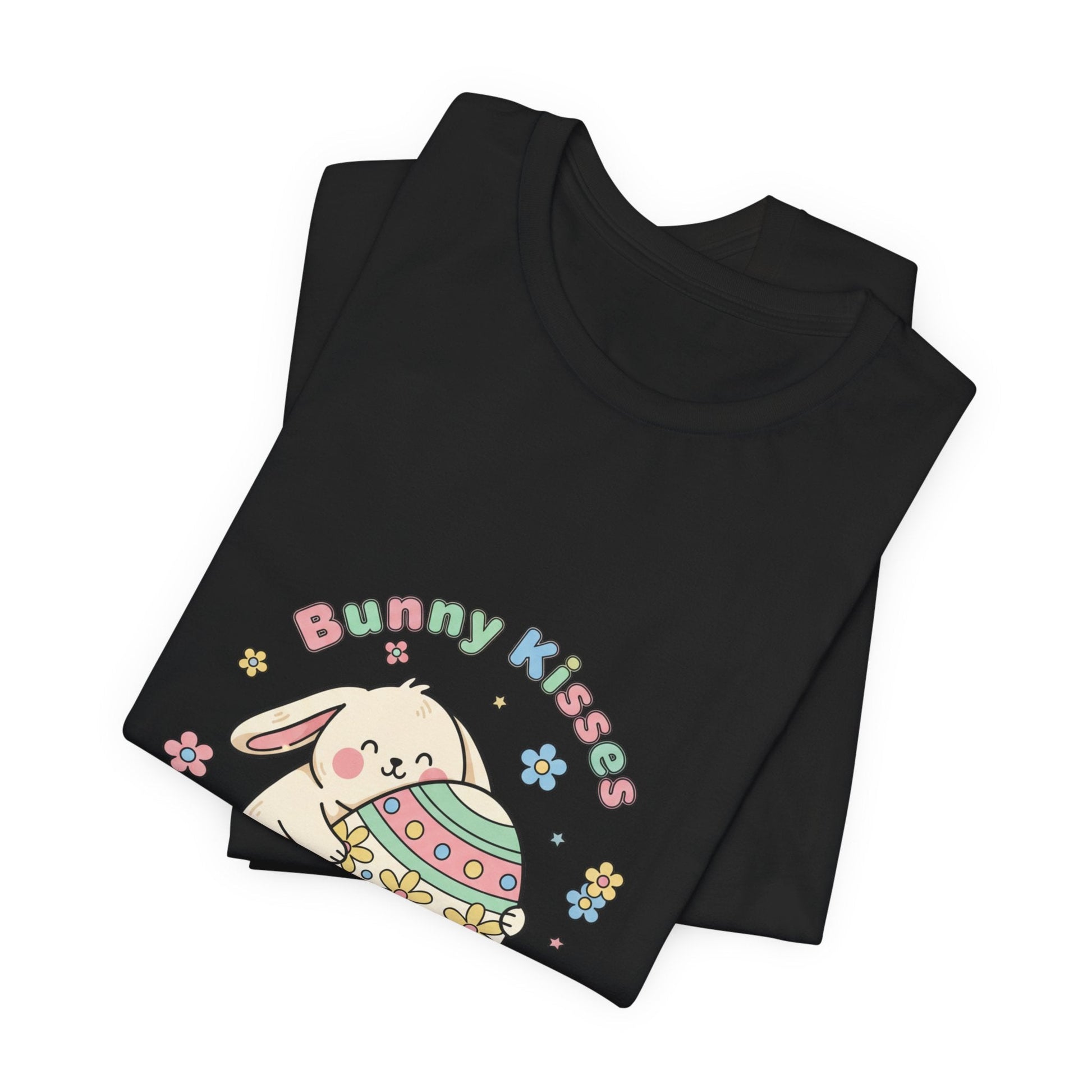 Bunny Kisses Easter Egg Tee | Easter bunny aesthetic, pastel spring - AKYCO