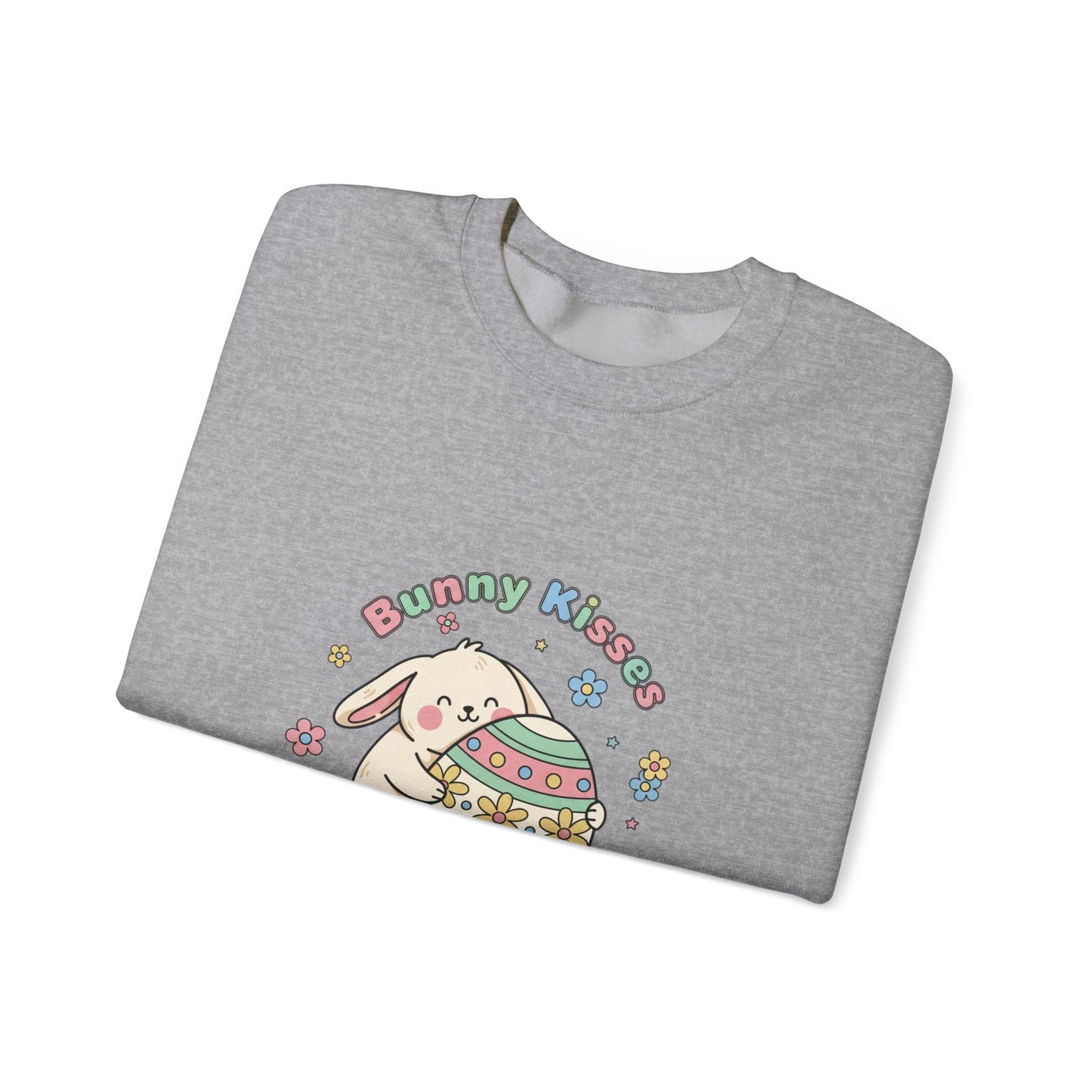 Bunny Kisses & Easter Wishes Crewneck Sweatshirt | pastel spring, bunny aesthetic - AKYCO