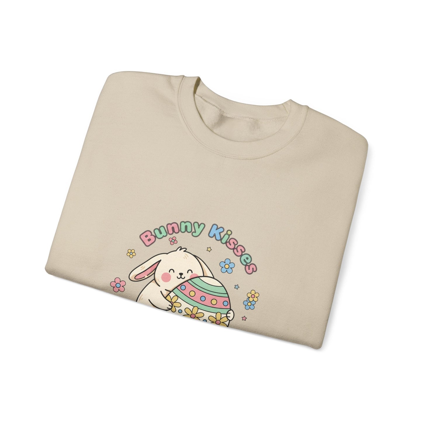 Bunny Kisses & Easter Wishes Crewneck Sweatshirt | pastel spring, bunny aesthetic - AKYCO