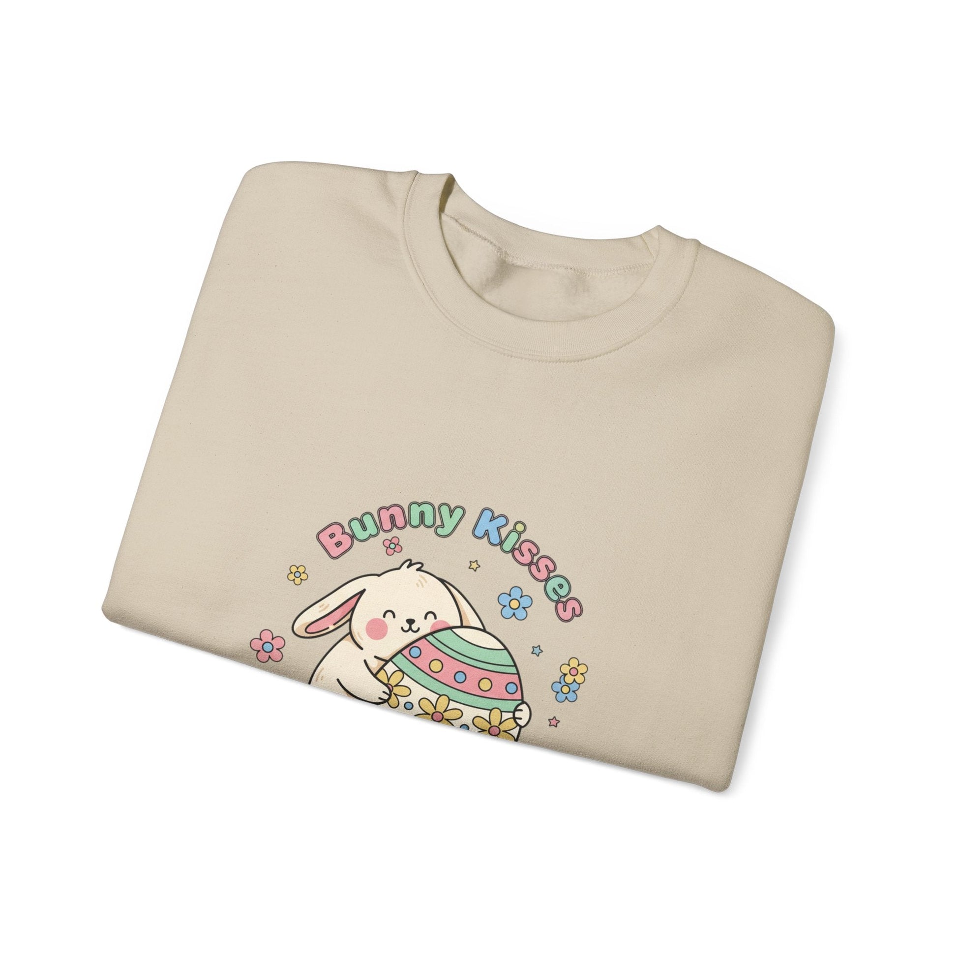 Bunny Kisses & Easter Wishes Crewneck Sweatshirt | pastel spring, bunny aesthetic - AKYCO