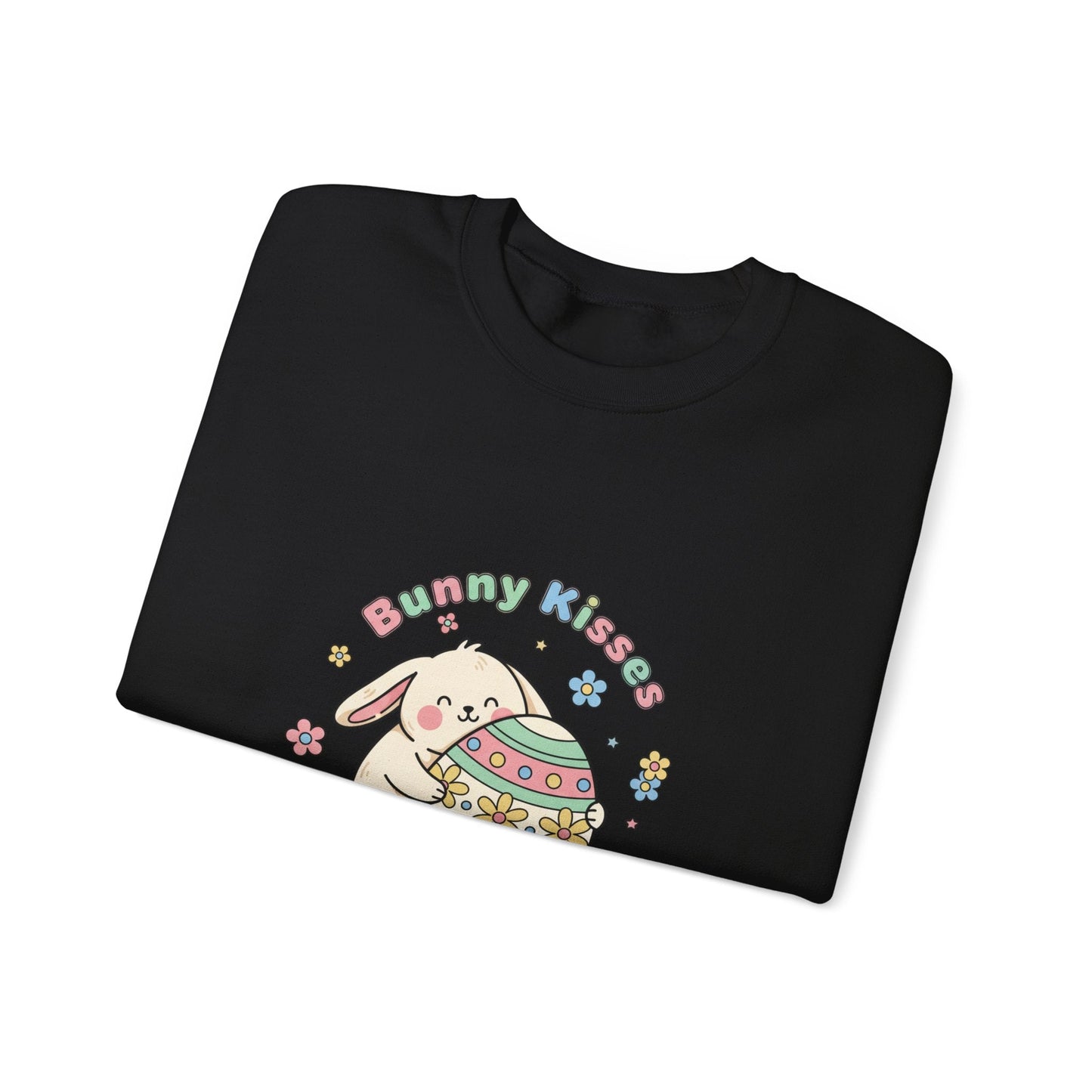 Bunny Kisses & Easter Wishes Crewneck Sweatshirt | pastel spring, bunny aesthetic - AKYCO