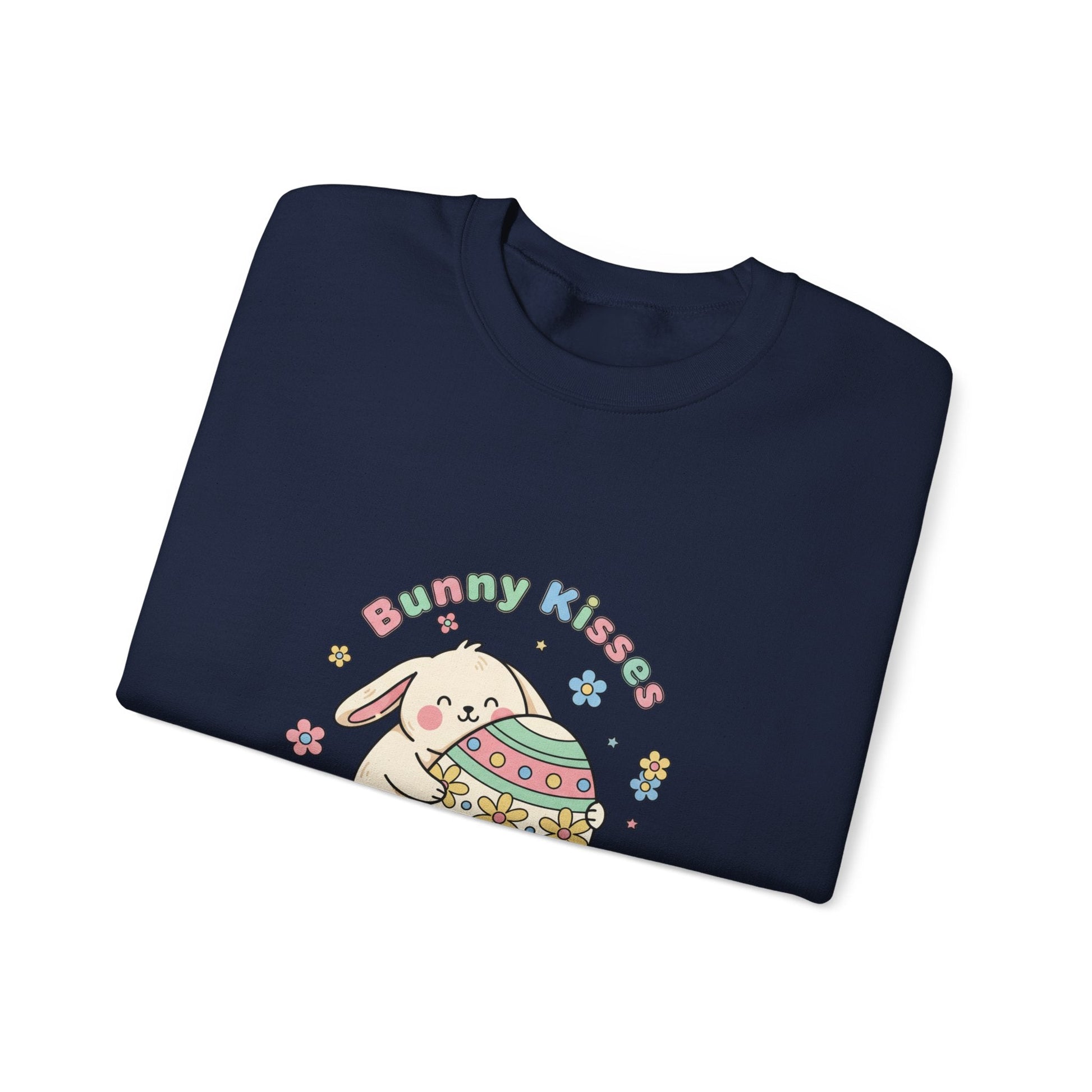 Bunny Kisses & Easter Wishes Crewneck Sweatshirt | pastel spring, bunny aesthetic - AKYCO