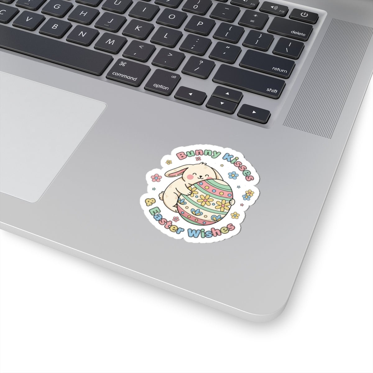 Bunny Kisses Easter Wishes Kiss - Cut Stickers | Pastel Spring, Bunny Aesthetic - AKYCO