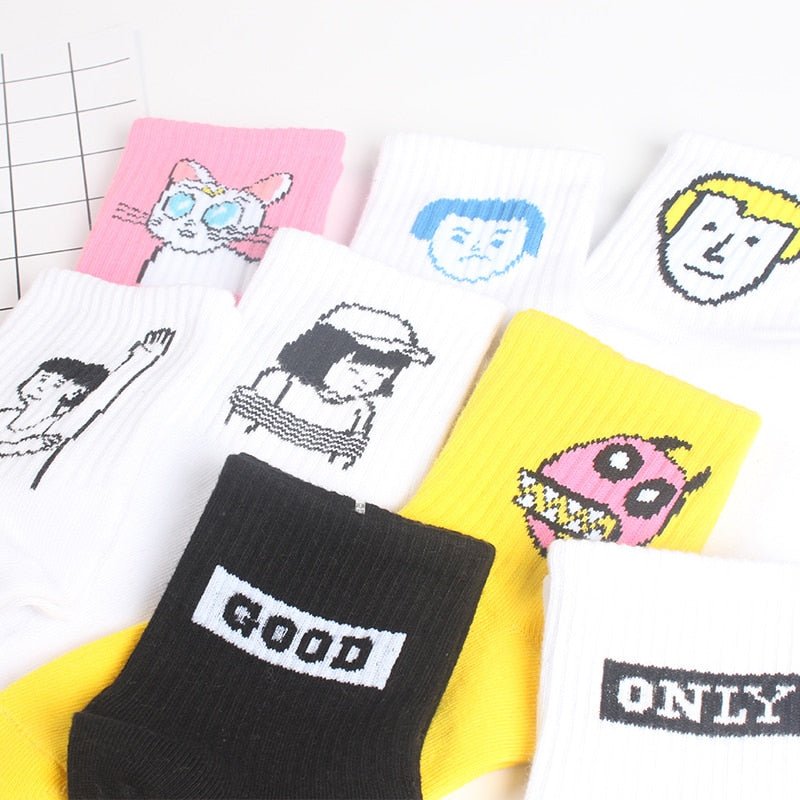 Calzini Donna Creativi in Cotone Misto - Design Cartoon e 3D, Calze Casual e Fashion - Aky & Co.