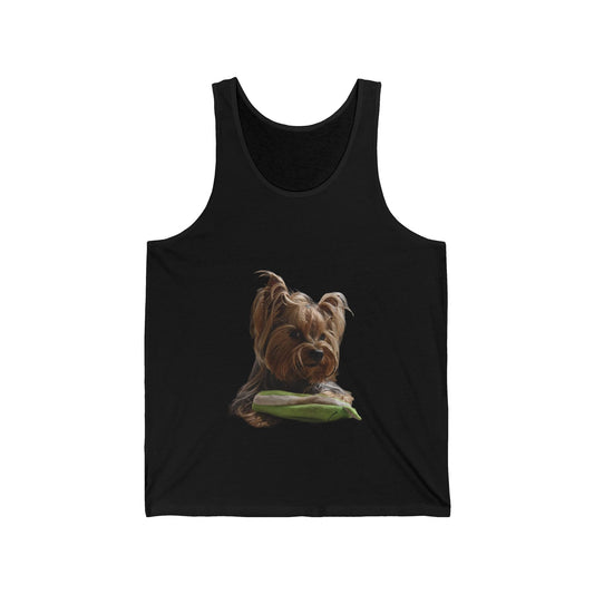 Canotta Unisex in Jersey con Stampa Yorkie – Comfort e Stile per Amanti dei Cani - Aky & Co.