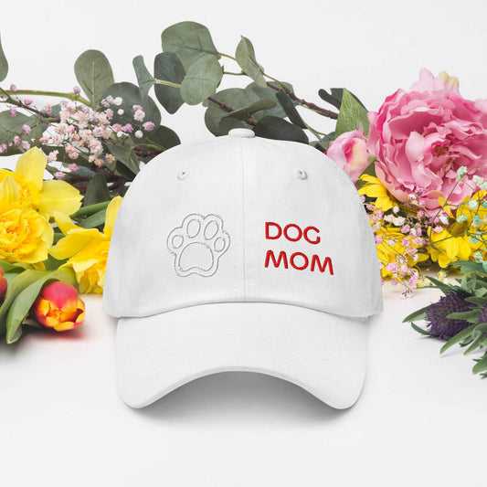 Cappellino "Dog Mom" con Visiera Piatta e Cinturino Regolabile – Perfetto per Ogni Donna Amante degli Animali - Aky & Co.