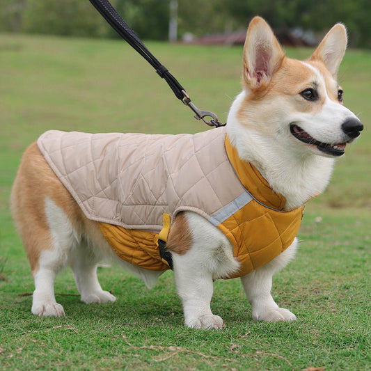 Cappotto Riflettente Caldo per Cani - Gilet Imbottito in Cotone Stile Casual | Abbigliamento per Animali Domestici - Aky & Co.