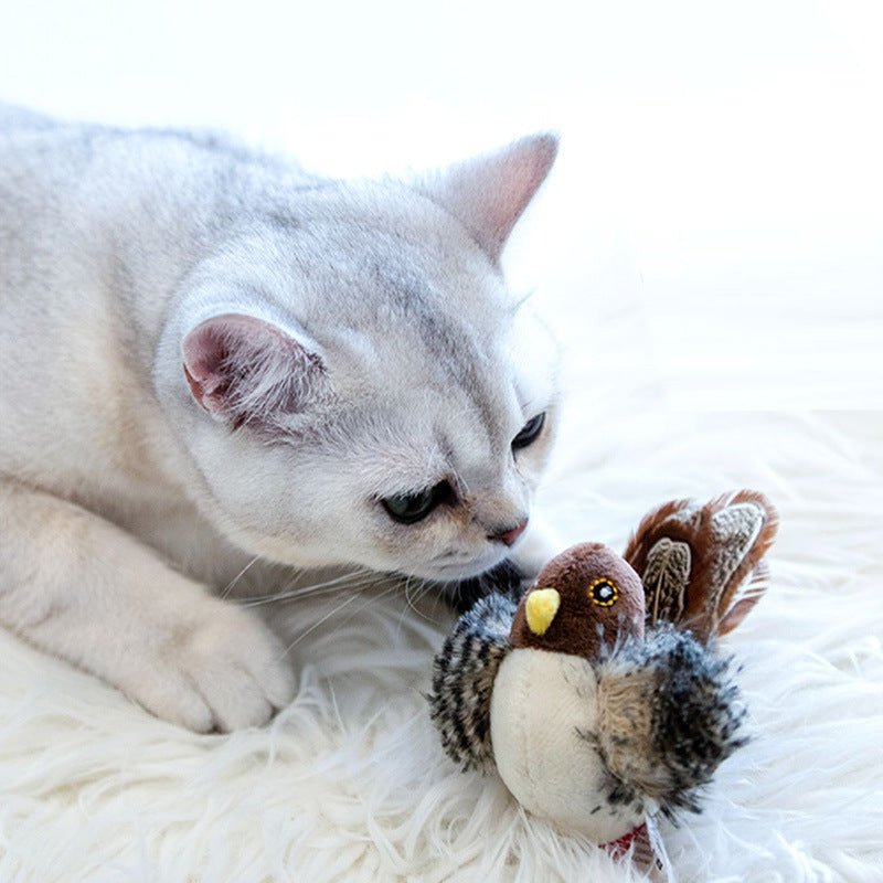 Cat Toys Dazzling Law Prey Series Sound Toys Touching Sensing Little Bird - Aky & Co.