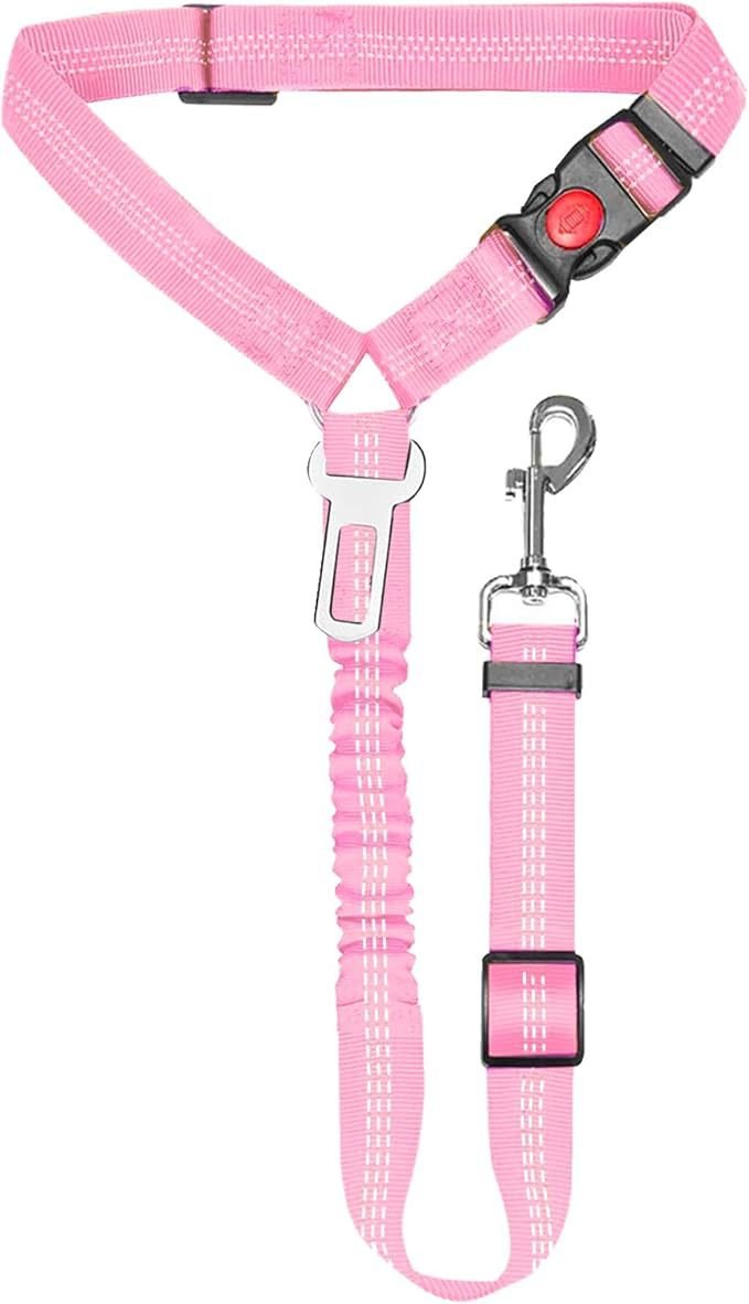 Cintura di Sicurezza per Auto per Cani | Corda di Traino Telescopica in Nylon per Cani di Grandi Dimensioni | Multiple Colors - Aky & Co.