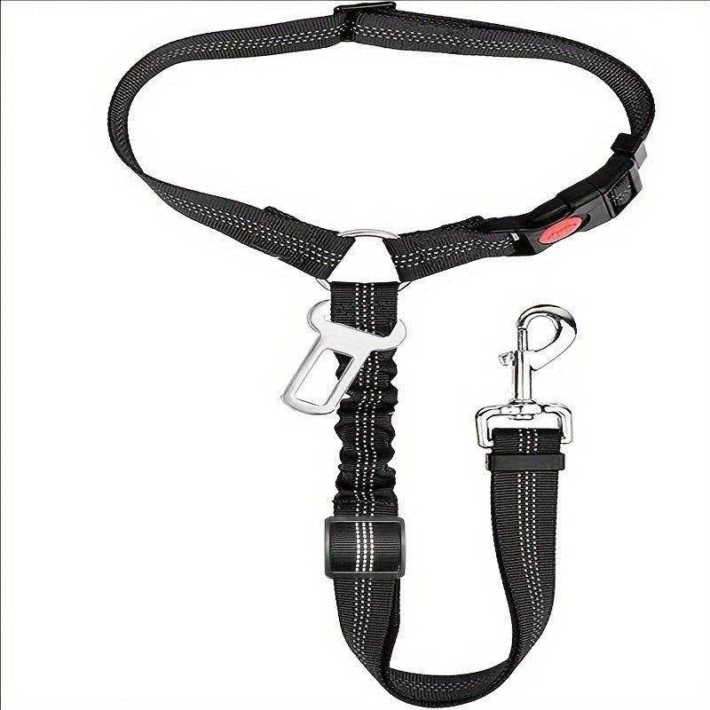 Cintura di Sicurezza per Auto per Cani | Corda di Traino Telescopica in Nylon per Cani di Grandi Dimensioni | Multiple Colors - Aky & Co.