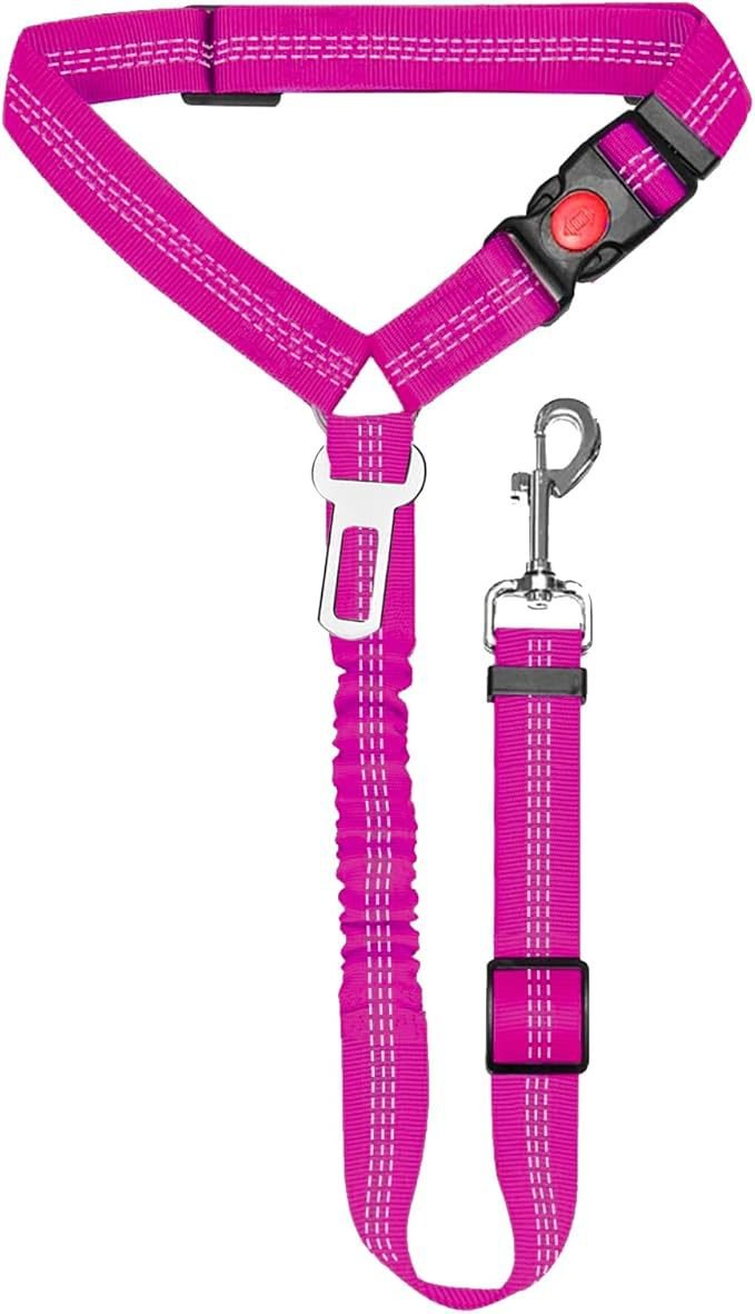 Cintura di Sicurezza per Auto per Cani | Corda di Traino Telescopica in Nylon per Cani di Grandi Dimensioni | Multiple Colors - Aky & Co.