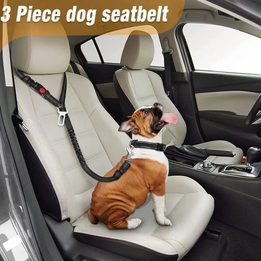 Cintura di Sicurezza per Auto per Cani | Corda di Traino Telescopica in Nylon per Cani di Grandi Dimensioni | Multiple Colors - Aky & Co.