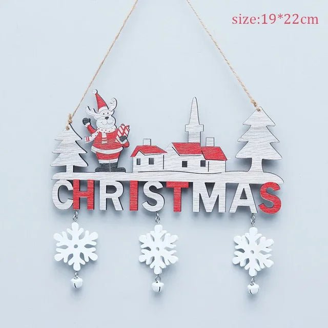 Ciondoli Natalizi in Legno | Decorazioni per Porte, Pareti e Albero di Natale | Ornamenti per la Casa - Aky & Co.