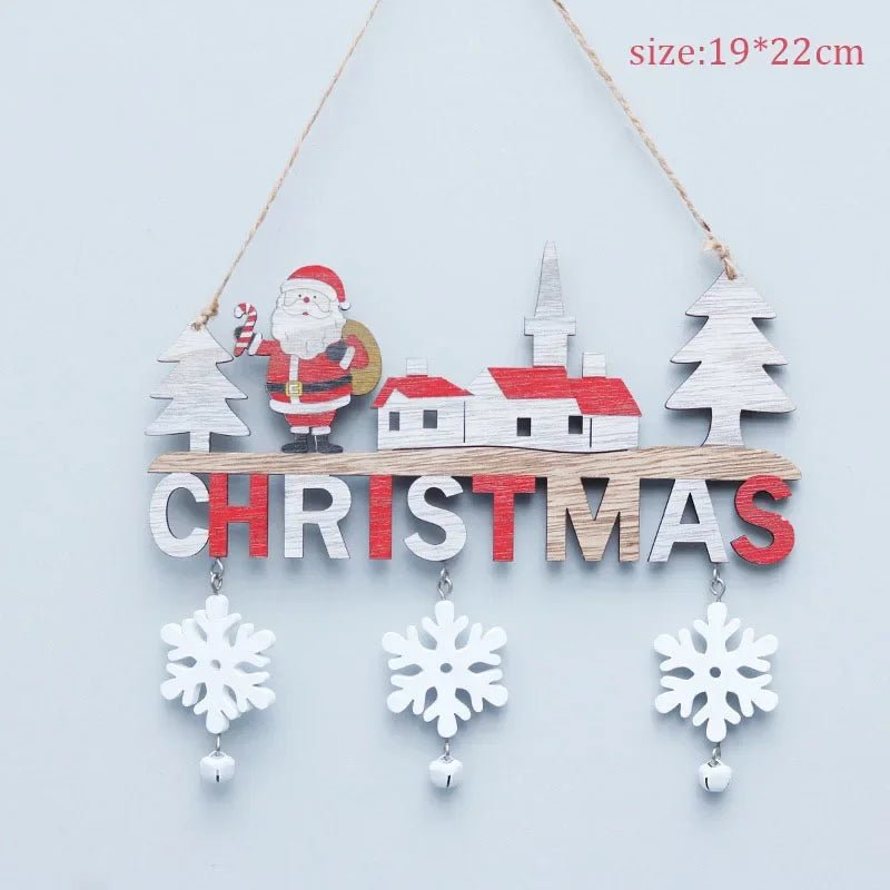 Ciondoli Natalizi in Legno | Decorazioni per Porte, Pareti e Albero di Natale | Ornamenti per la Casa - Aky & Co.