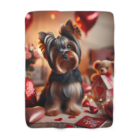Coperta Morbida e Calda in Pile con Design Adorabile Yorkshire Terrier - Perfetta per Pet Lovers - AKYCO