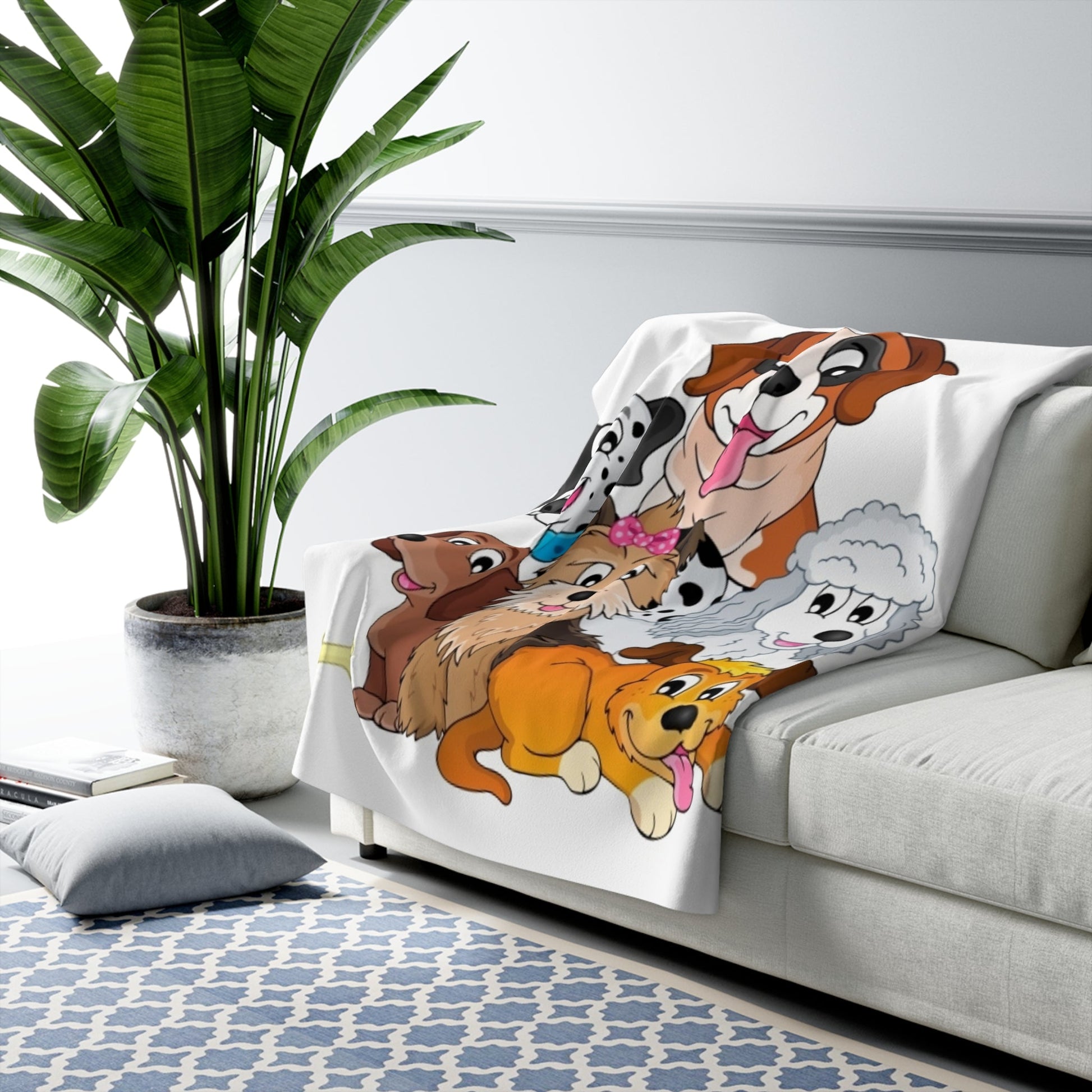 Coperta Morbida in Pile a Tema Cani – Calda e Confortevole per Amanti degli Animali - AKYCO