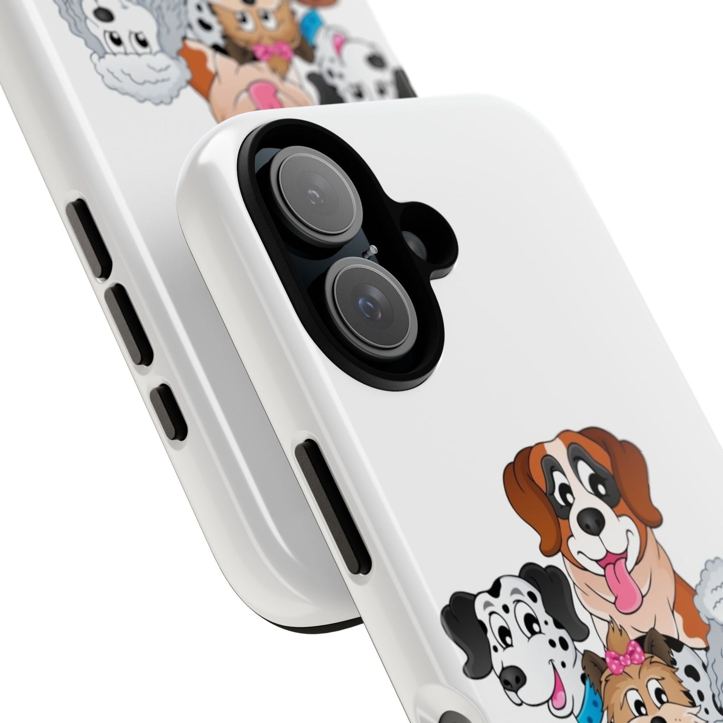 Custodia per iPhone 16 Pet Lover con Design Adorabile di Cani - Protezione Resistente e Supporto per Ricarica Wireless - Aky & Co.