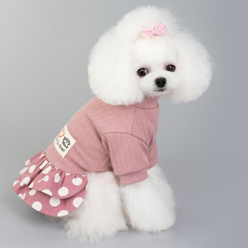 Cute Smiley Polka Dot Pet Dress - Aky & Co.