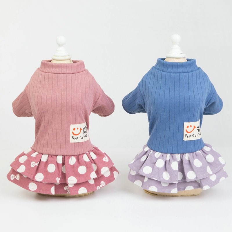 Cute Smiley Polka Dot Pet Dress - Aky & Co.