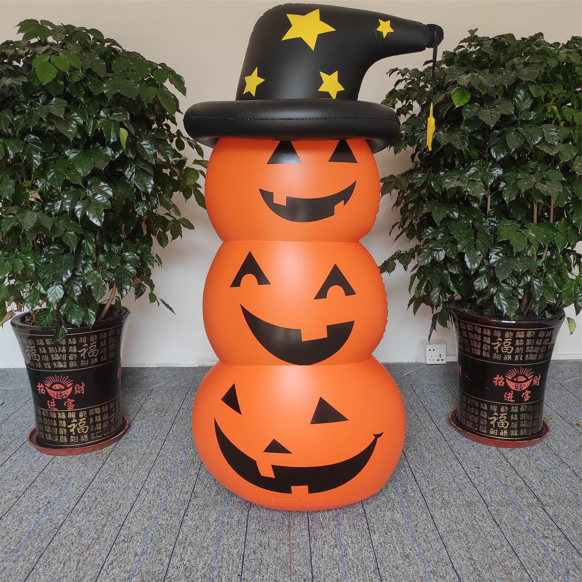 Decorazione Halloween Zucca Gonfiabile | Fantasma in Piedi da Giardino | Ornamenti Festa & Natale - Aky & Co.
