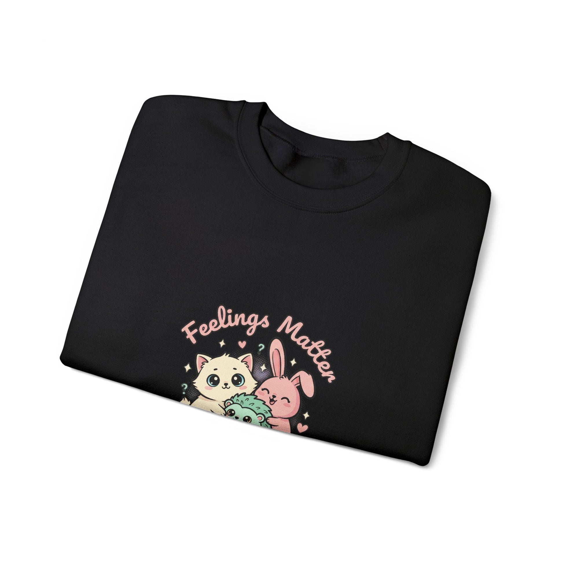 Emotive Kawaii Critters Crewneck Sweatshirt | tiny animals big feelings, pastel cute animal art - AKYCO