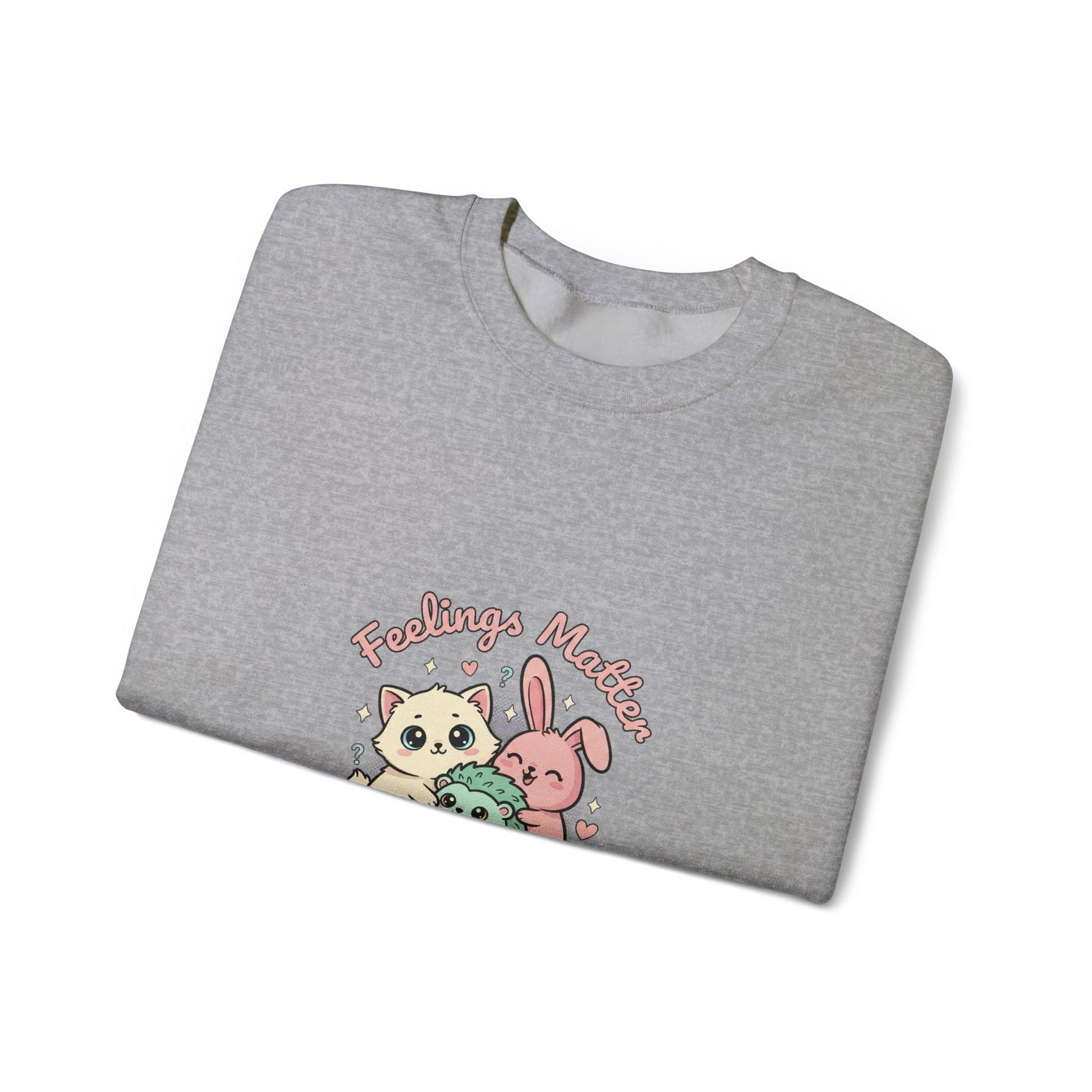 Emotive Kawaii Critters Crewneck Sweatshirt | tiny animals big feelings, pastel cute animal art - AKYCO