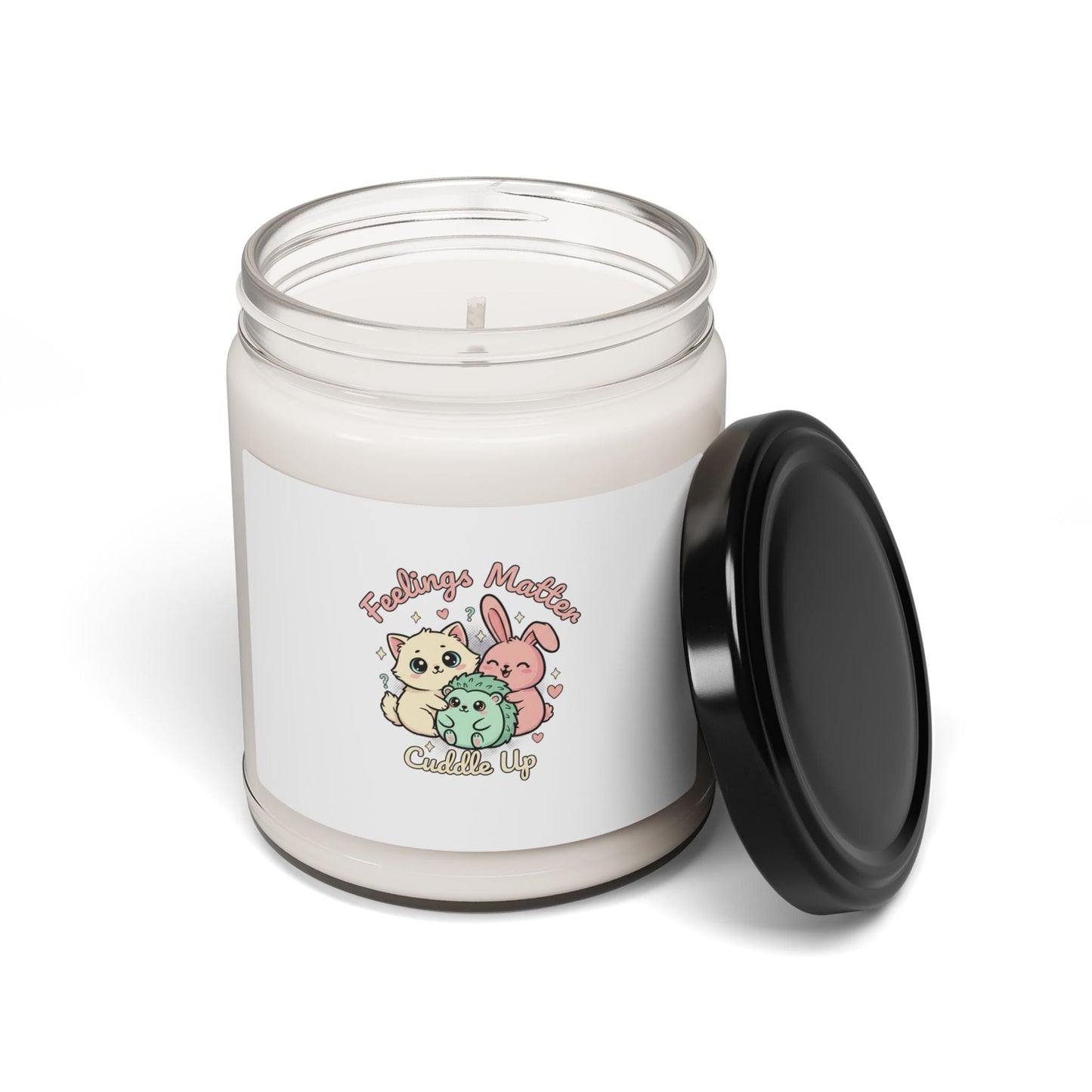 Empathetic Kawaii Critters Candle | Scented Soy Candle, Pastel Tiny Animal Art - AKYCO