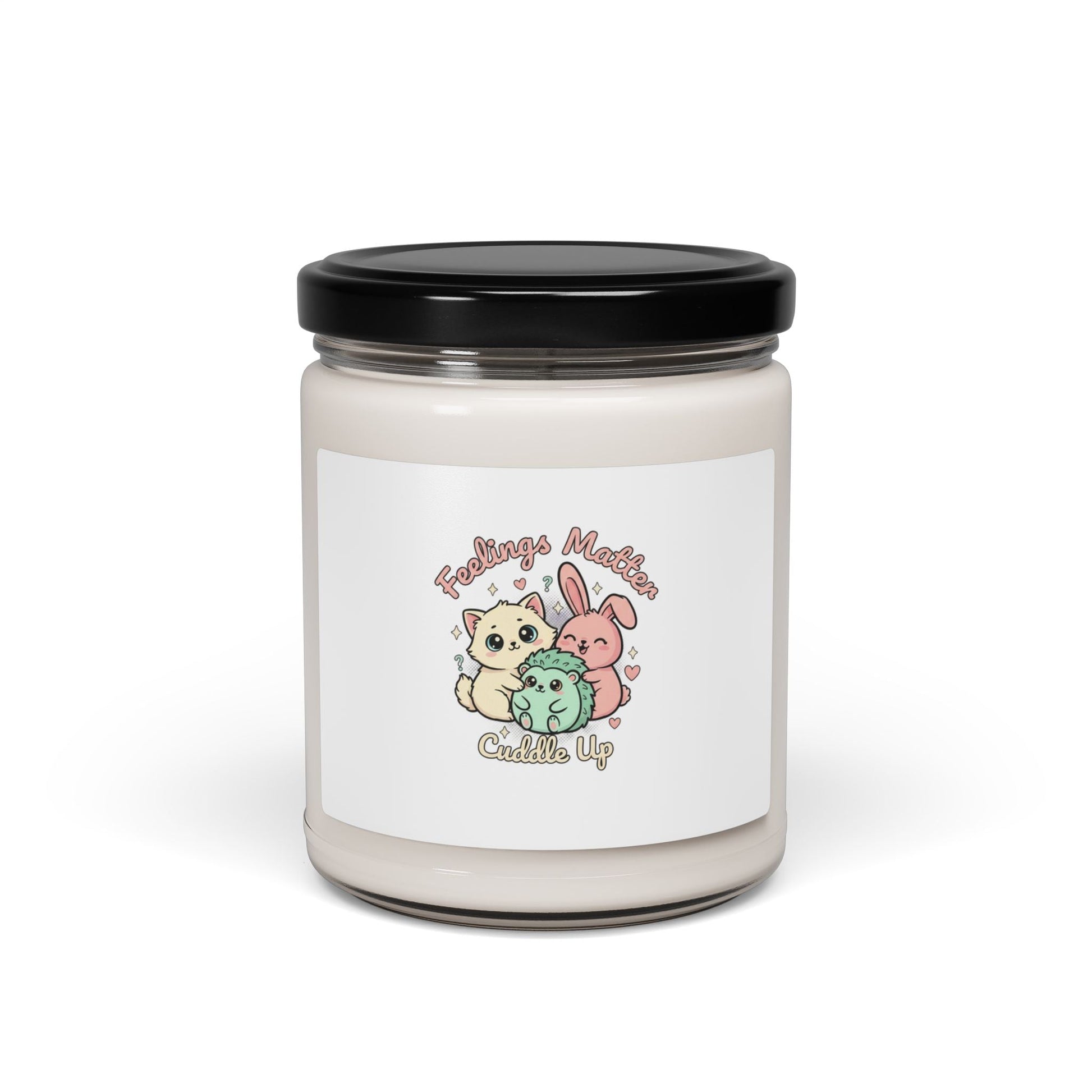 Empathetic Kawaii Critters Candle | Scented Soy Candle, Pastel Tiny Animal Art - AKYCO