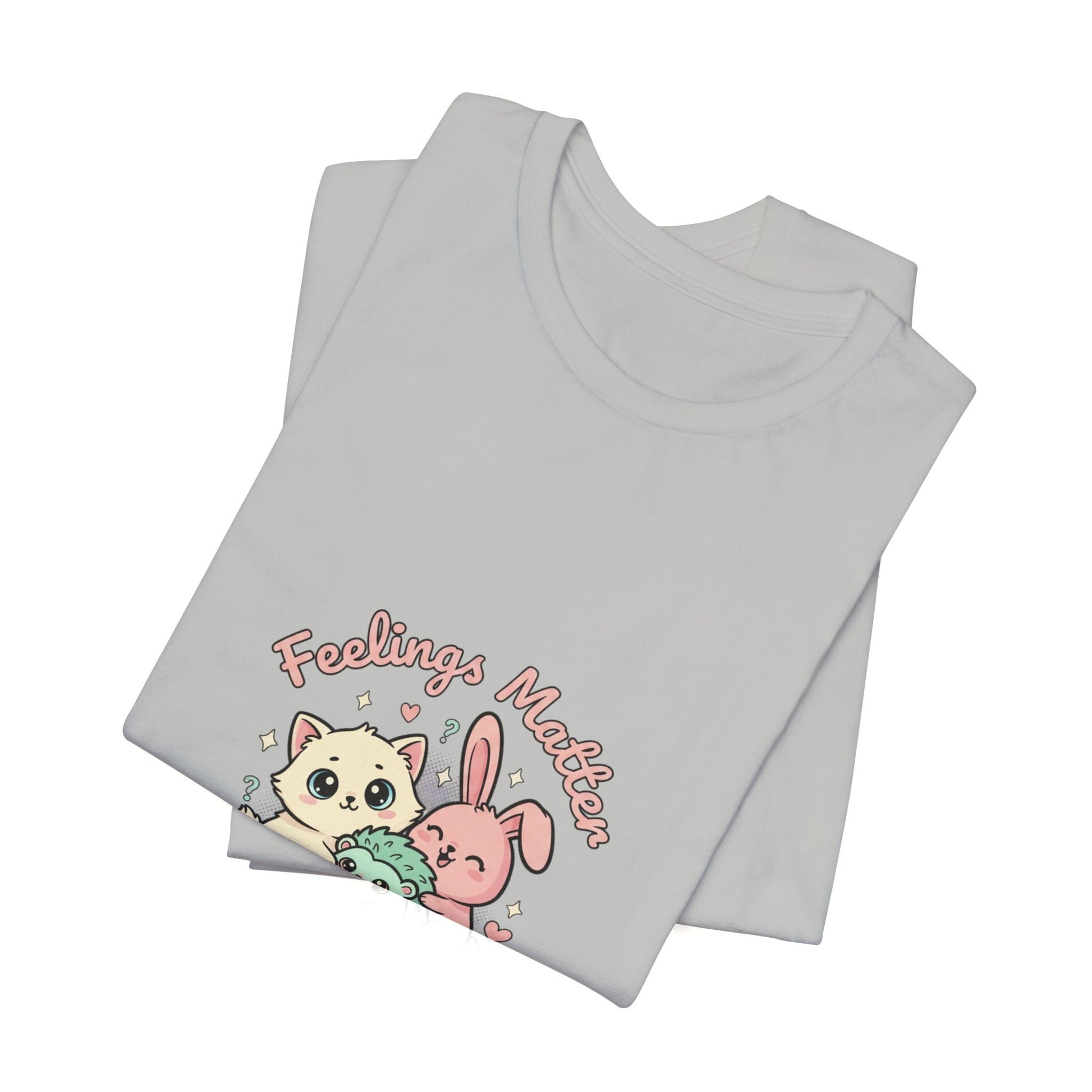 Empathetic Kawaii Critters Tee | tiny creature art, pastel emotive cartoon pet - AKYCO
