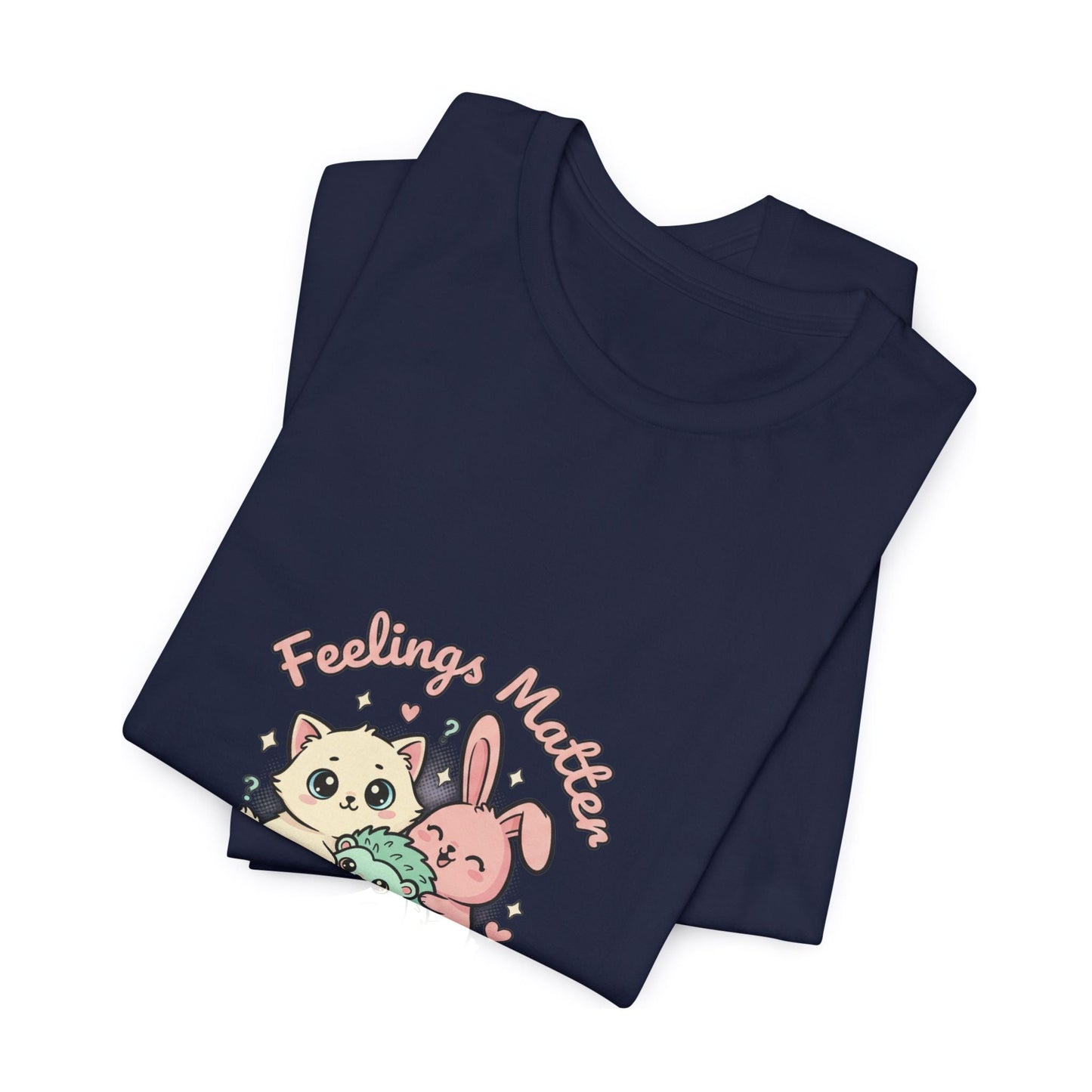 Empathetic Kawaii Critters Tee | tiny creature art, pastel emotive cartoon pet - AKYCO