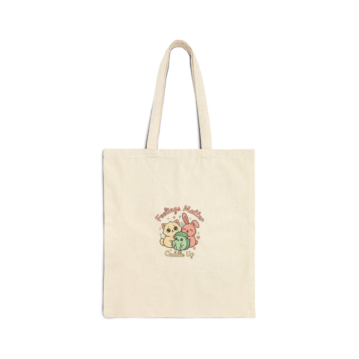 Empathetic Kawaii Critters Tote | tiny animals, emotive cartoon pet - AKYCO