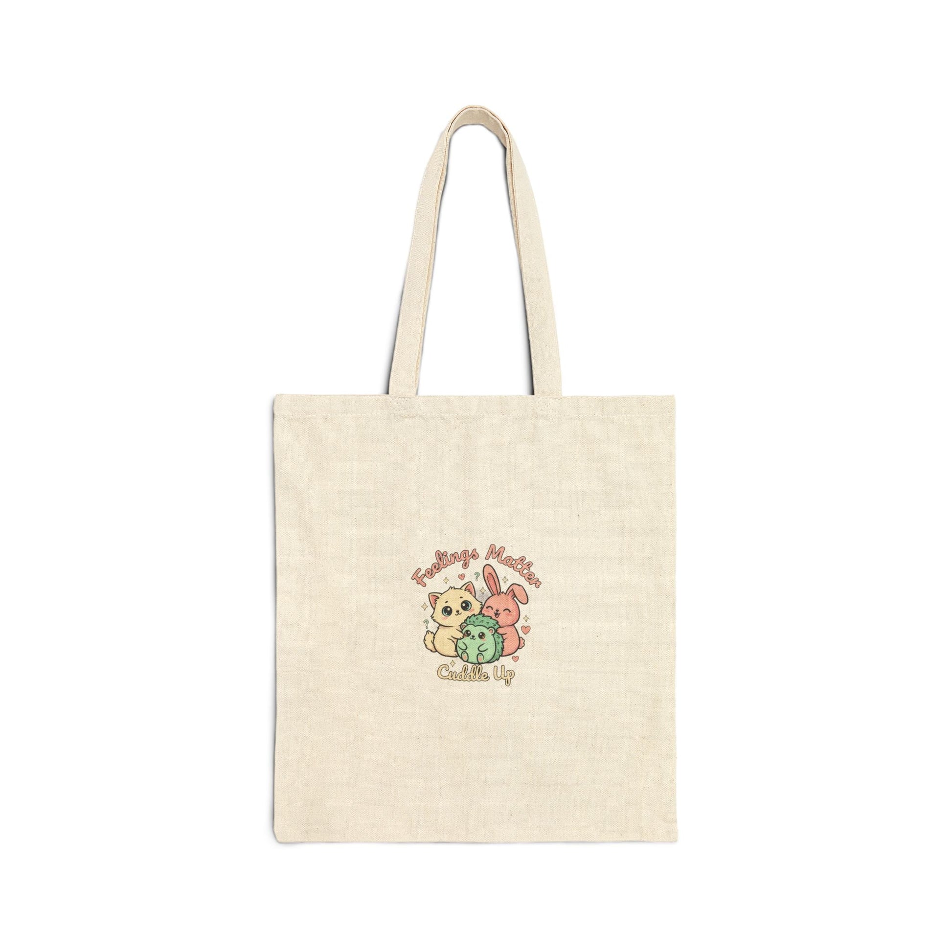 Empathetic Kawaii Critters Tote | tiny animals, emotive cartoon pet - AKYCO