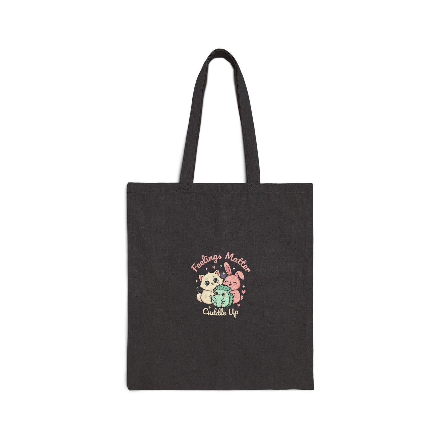 Empathetic Kawaii Critters Tote | tiny animals, emotive cartoon pet - AKYCO