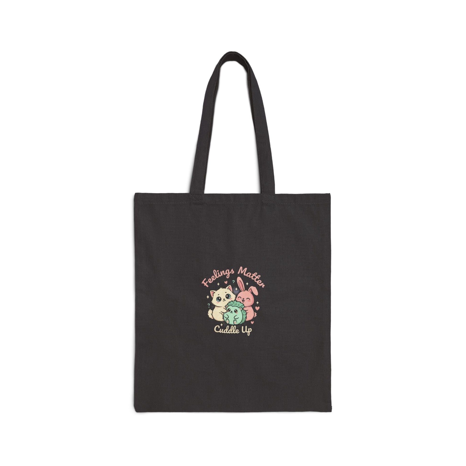 Empathetic Kawaii Critters Tote | tiny animals, emotive cartoon pet - AKYCO