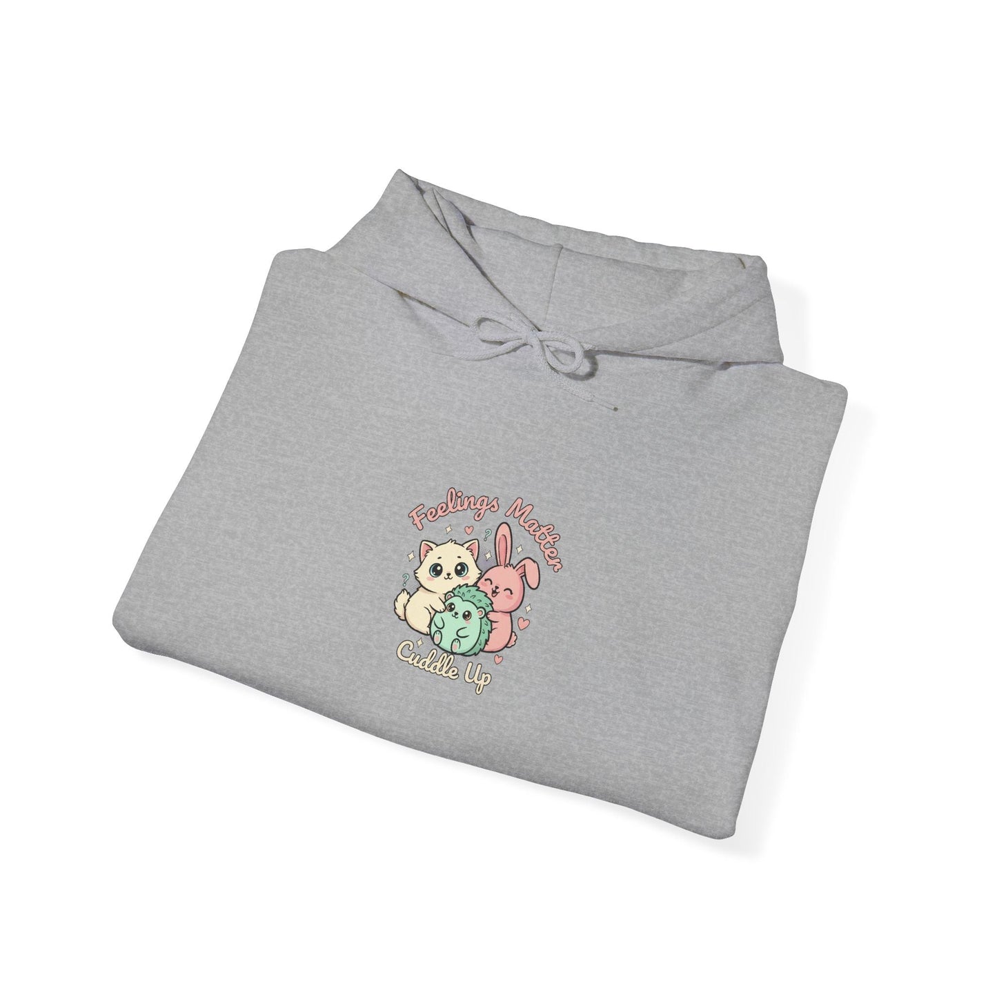 Empathetic Tiny Animals Hoodie | kawaii sad animal, pastel emotive cartoon pet - AKYCO