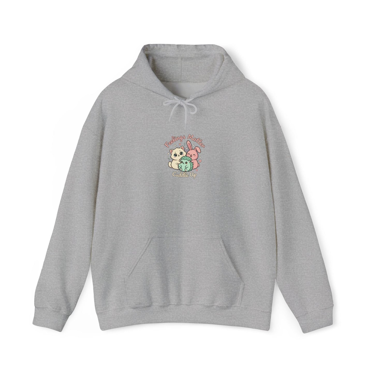Empathetic Tiny Animals Hoodie | kawaii sad animal, pastel emotive cartoon pet - AKYCO