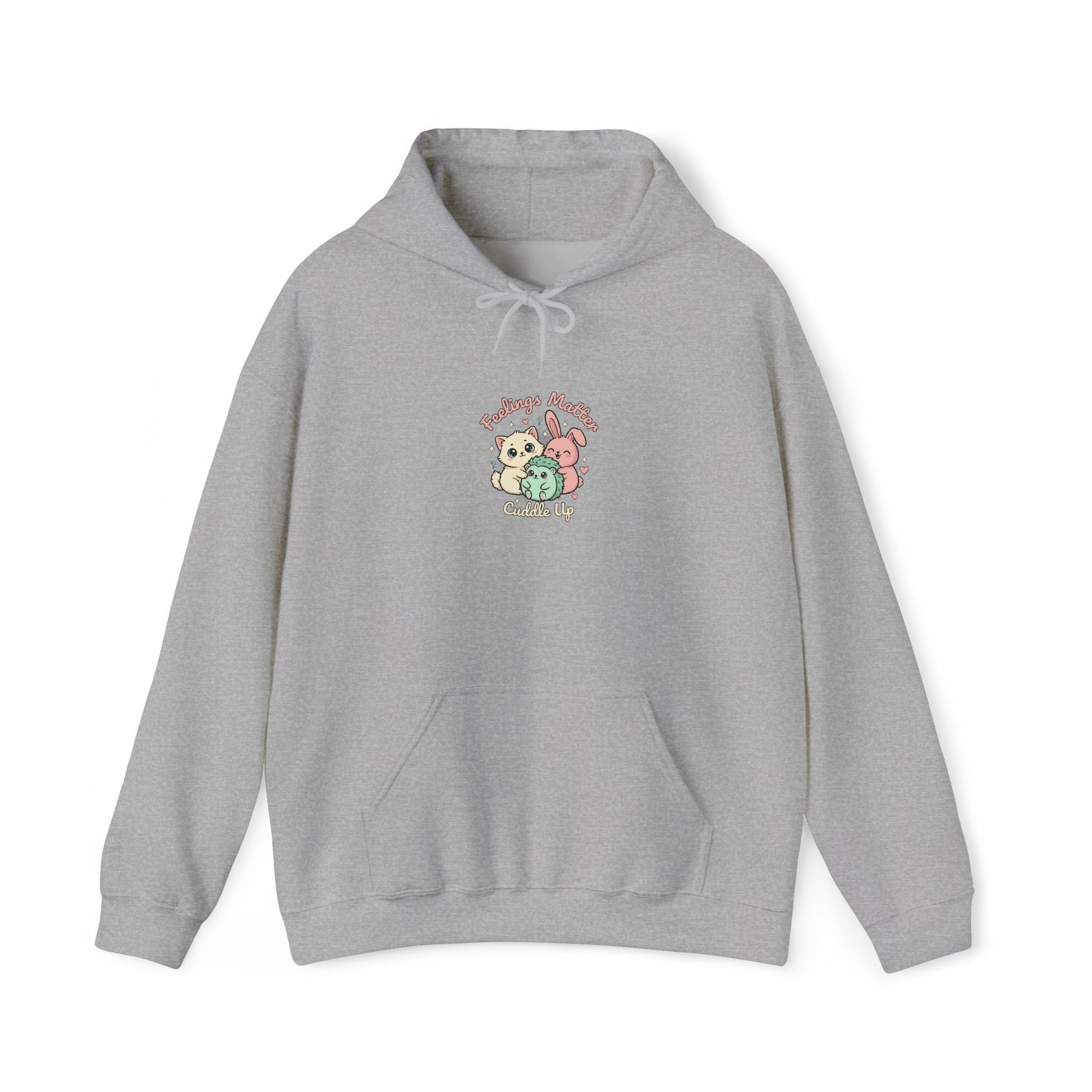 Empathetic Tiny Animals Hoodie | kawaii sad animal, pastel emotive cartoon pet - AKYCO