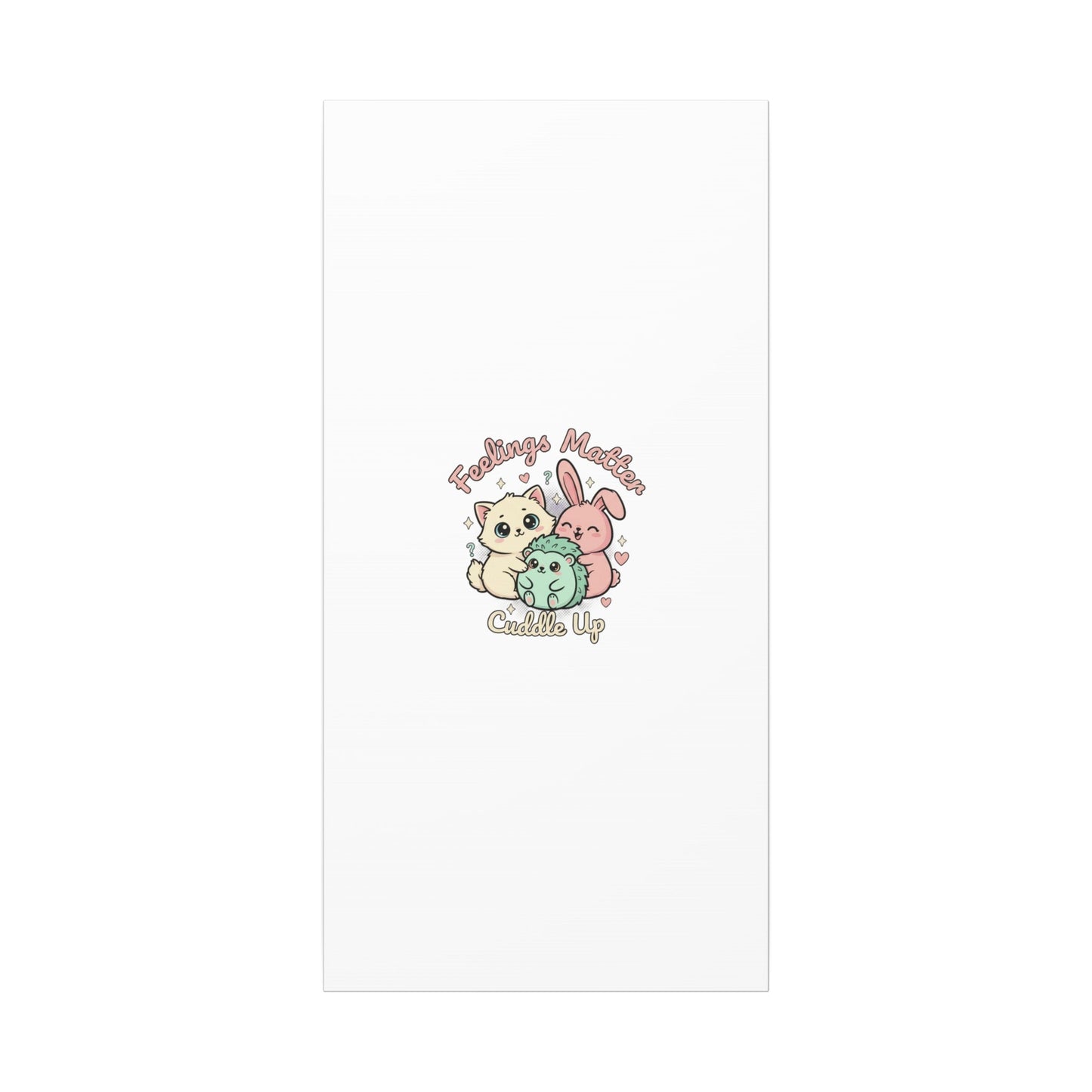 Feelings Matter Cuddle Up Canvas | Tiny Animals, Emotive Cute Animal Art - AKYCO