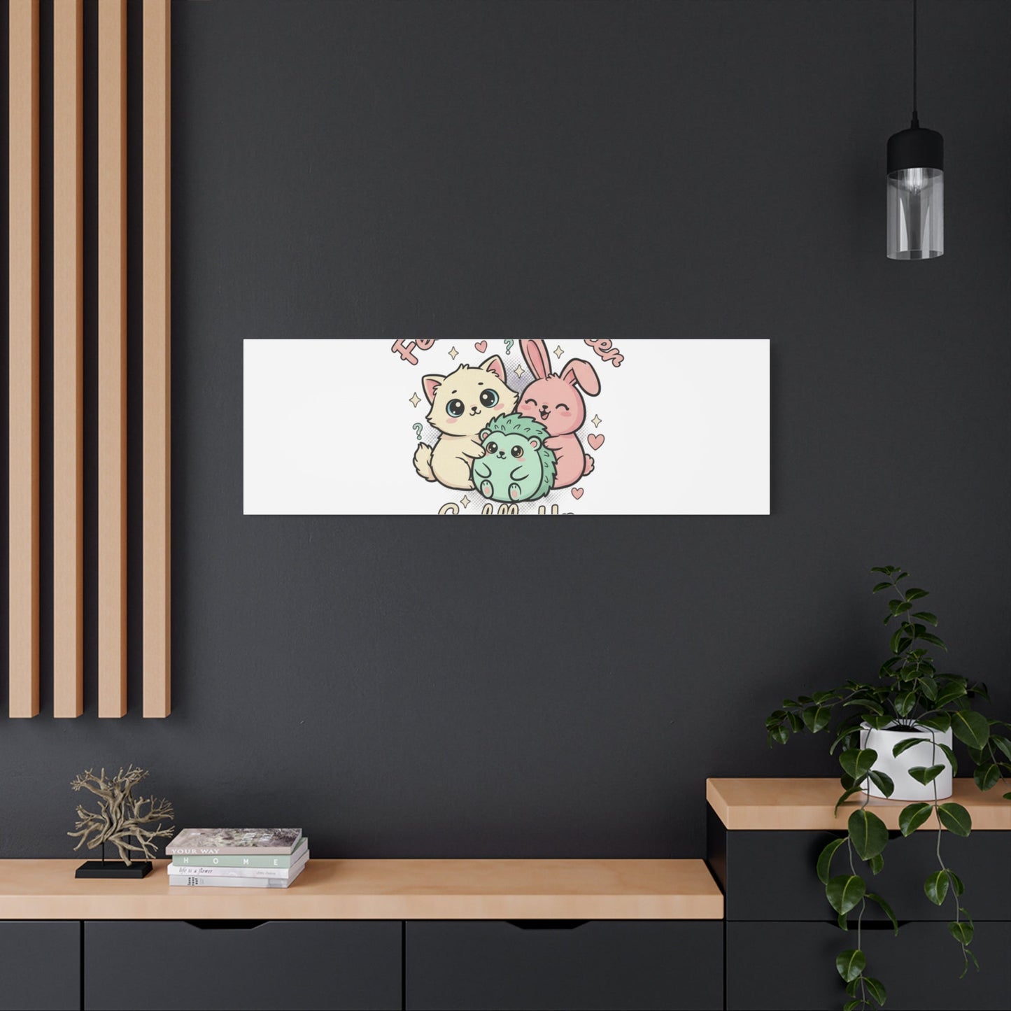 Feelings Matter Cuddle Up Canvas | Tiny Animals, Emotive Cute Animal Art - AKYCO