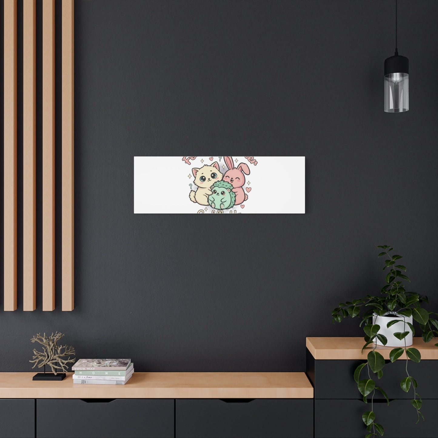 Feelings Matter Cuddle Up Canvas | Tiny Animals, Emotive Cute Animal Art - AKYCO